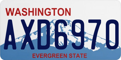 WA license plate AXD6970