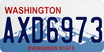 WA license plate AXD6973