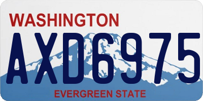 WA license plate AXD6975