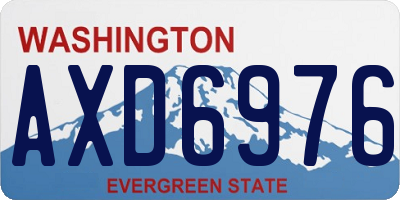 WA license plate AXD6976