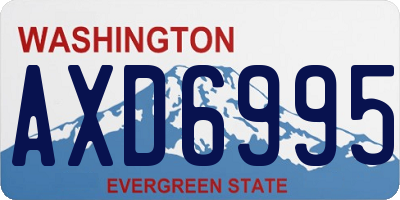 WA license plate AXD6995