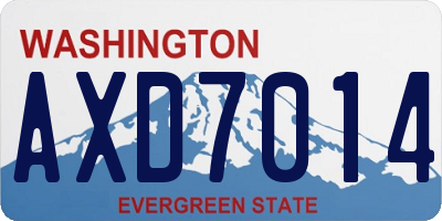 WA license plate AXD7014