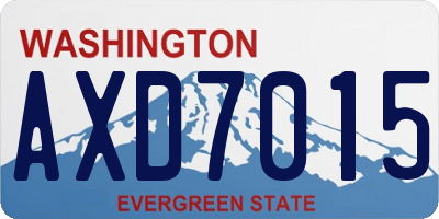 WA license plate AXD7015