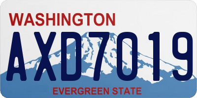 WA license plate AXD7019