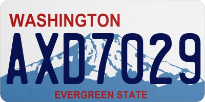 WA license plate AXD7029