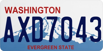 WA license plate AXD7043