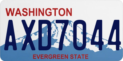 WA license plate AXD7044