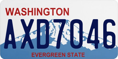 WA license plate AXD7046