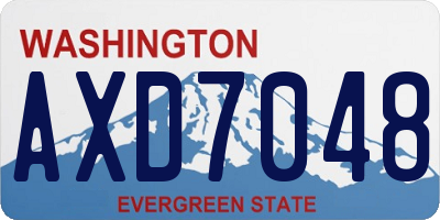 WA license plate AXD7048