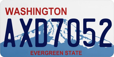 WA license plate AXD7052