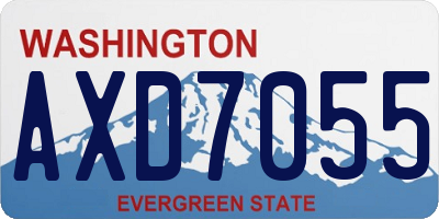 WA license plate AXD7055
