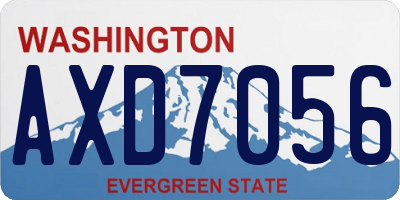 WA license plate AXD7056