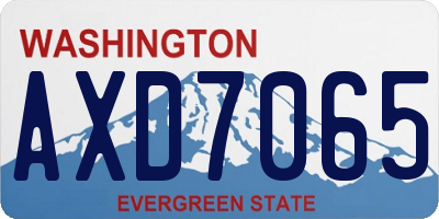 WA license plate AXD7065