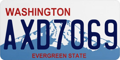 WA license plate AXD7069