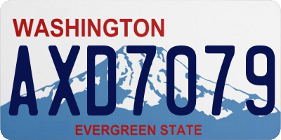 WA license plate AXD7079