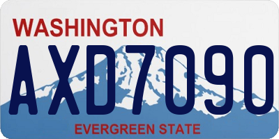 WA license plate AXD7090