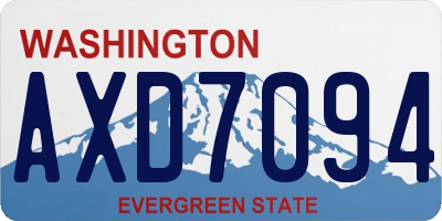 WA license plate AXD7094