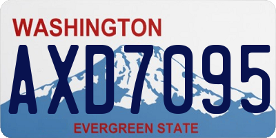 WA license plate AXD7095