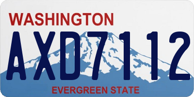 WA license plate AXD7112
