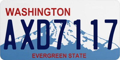 WA license plate AXD7117