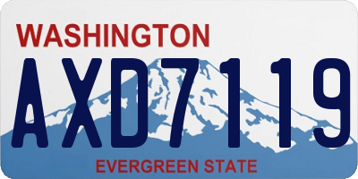 WA license plate AXD7119