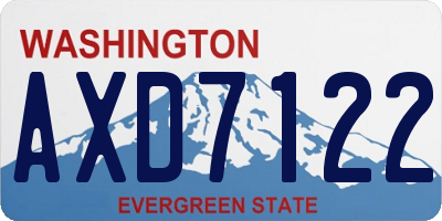 WA license plate AXD7122