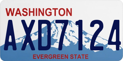 WA license plate AXD7124
