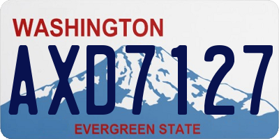 WA license plate AXD7127