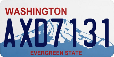 WA license plate AXD7131