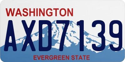 WA license plate AXD7139