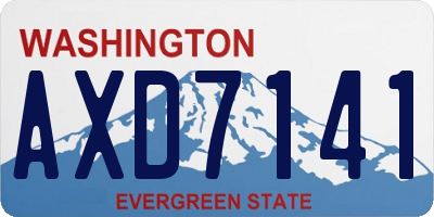 WA license plate AXD7141
