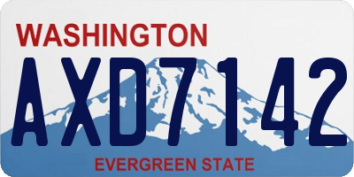 WA license plate AXD7142