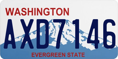 WA license plate AXD7146