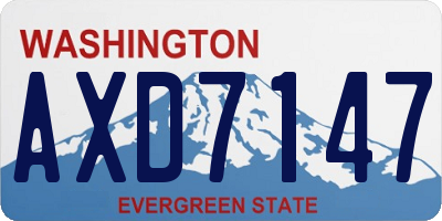 WA license plate AXD7147