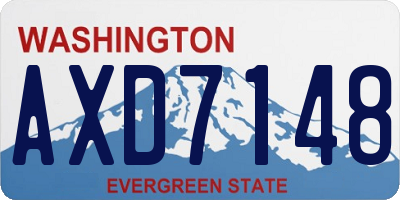 WA license plate AXD7148