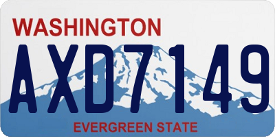 WA license plate AXD7149