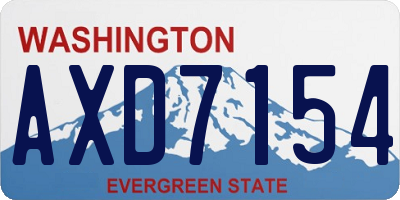 WA license plate AXD7154