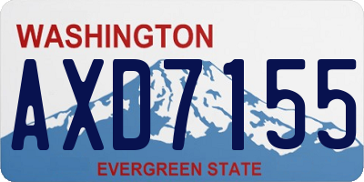 WA license plate AXD7155