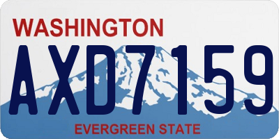WA license plate AXD7159