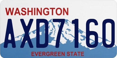 WA license plate AXD7160