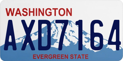 WA license plate AXD7164