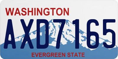 WA license plate AXD7165