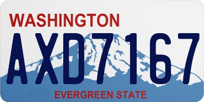WA license plate AXD7167