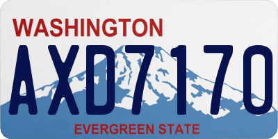 WA license plate AXD7170