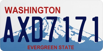 WA license plate AXD7171