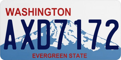WA license plate AXD7172