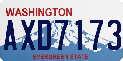 WA license plate AXD7173