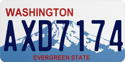 WA license plate AXD7174
