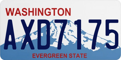 WA license plate AXD7175