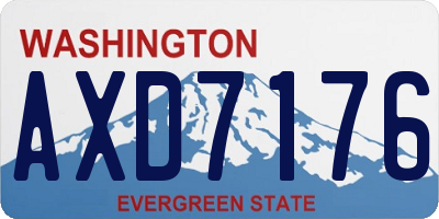 WA license plate AXD7176